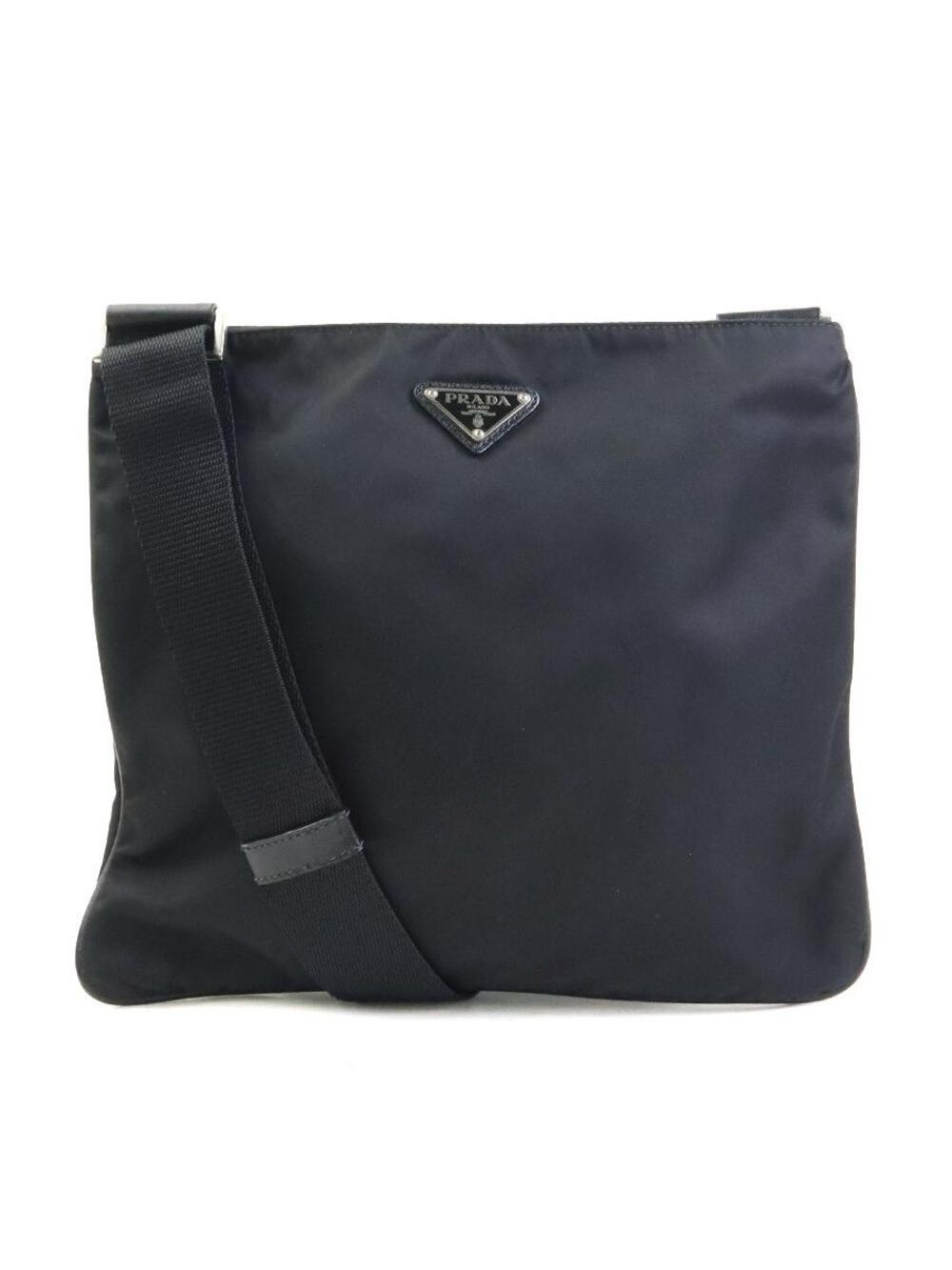 Auth Prada Crossbody Shoulder Bag Black #376992P42B